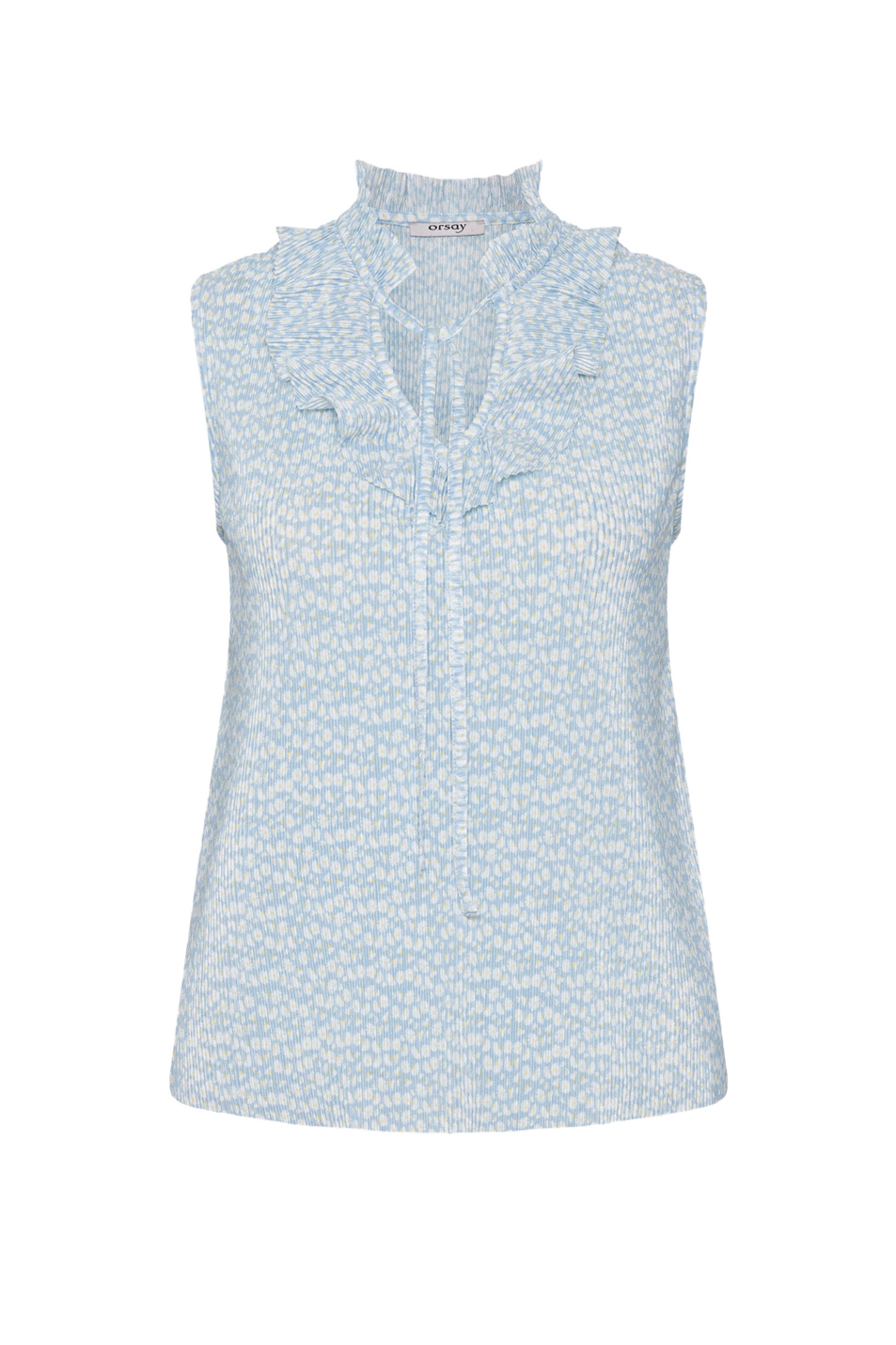 Orsay Плиссированная блузка с цветочным узором и оборками (цвет ), артикул 111006 | Фото 1