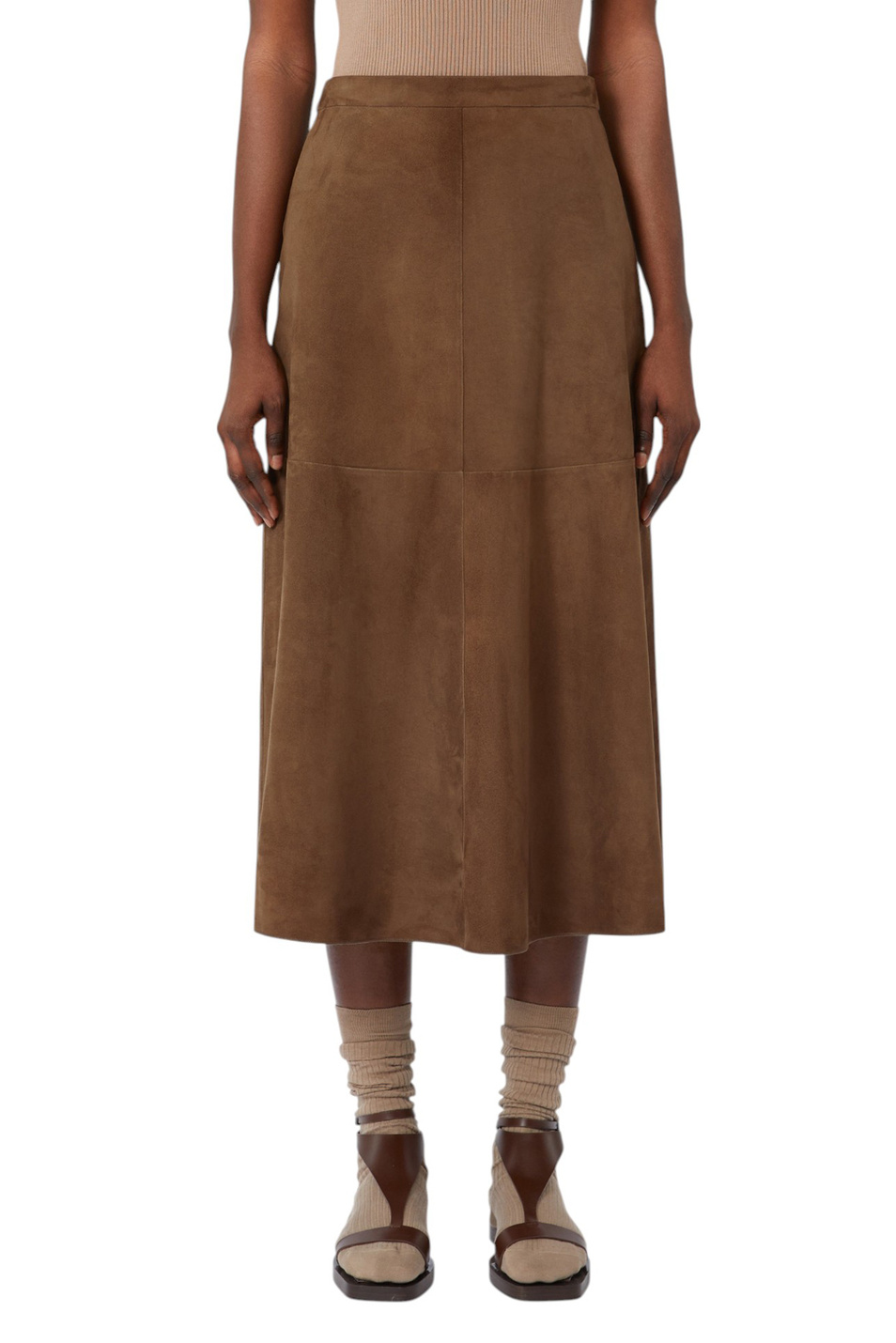 Женский Max Mara Юбка CIPRIA из натуральной замши (цвет ), артикул 2529406011 | Фото 3