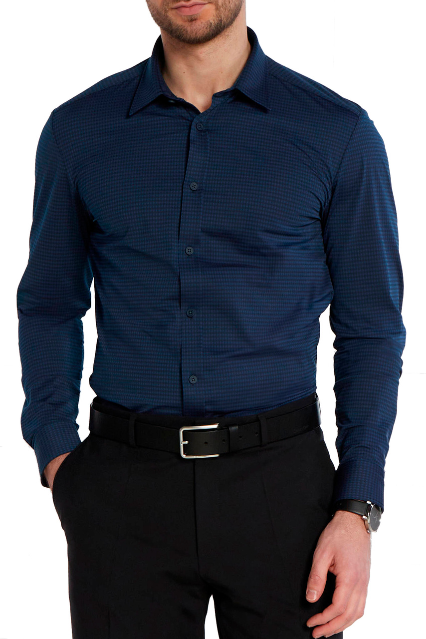 Рубашка с принтом|Основной цвет:Синий|Артикул:50513474 | Фото 1