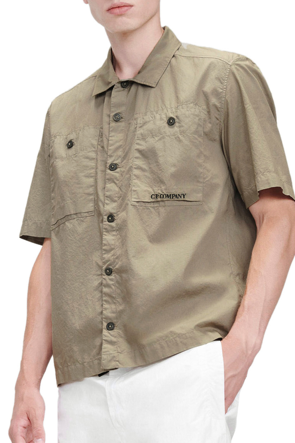 C.P. Company Рубашка с нагрудными карманами и логотипом (цвет ), артикул 12CMSH284A005691G | Фото 3