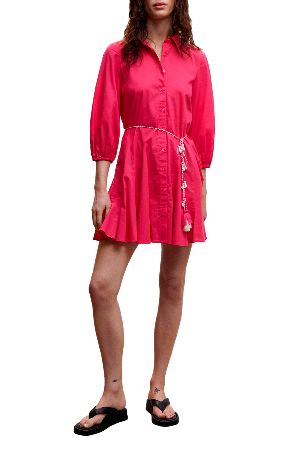 Женский Mango Платье-рубашка CORNELIA из натурального хлопка (цвет ), артикул 47077122 | Фото 2
