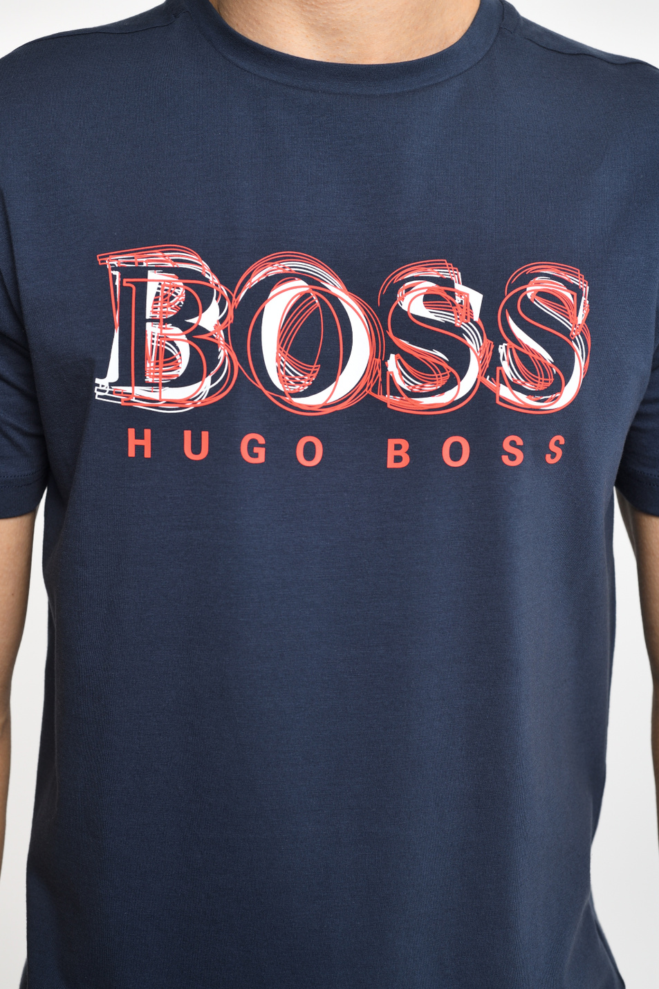 Мужской BOSS Футболка из натурального хлопка с логотипом (цвет ), артикул 50424073 | Фото 4