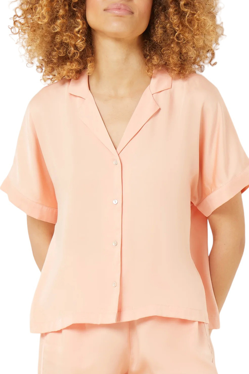 Рубашка однотонная TIZIA|Основной цвет:Коралловый|Артикул:6540771 | Фото 1