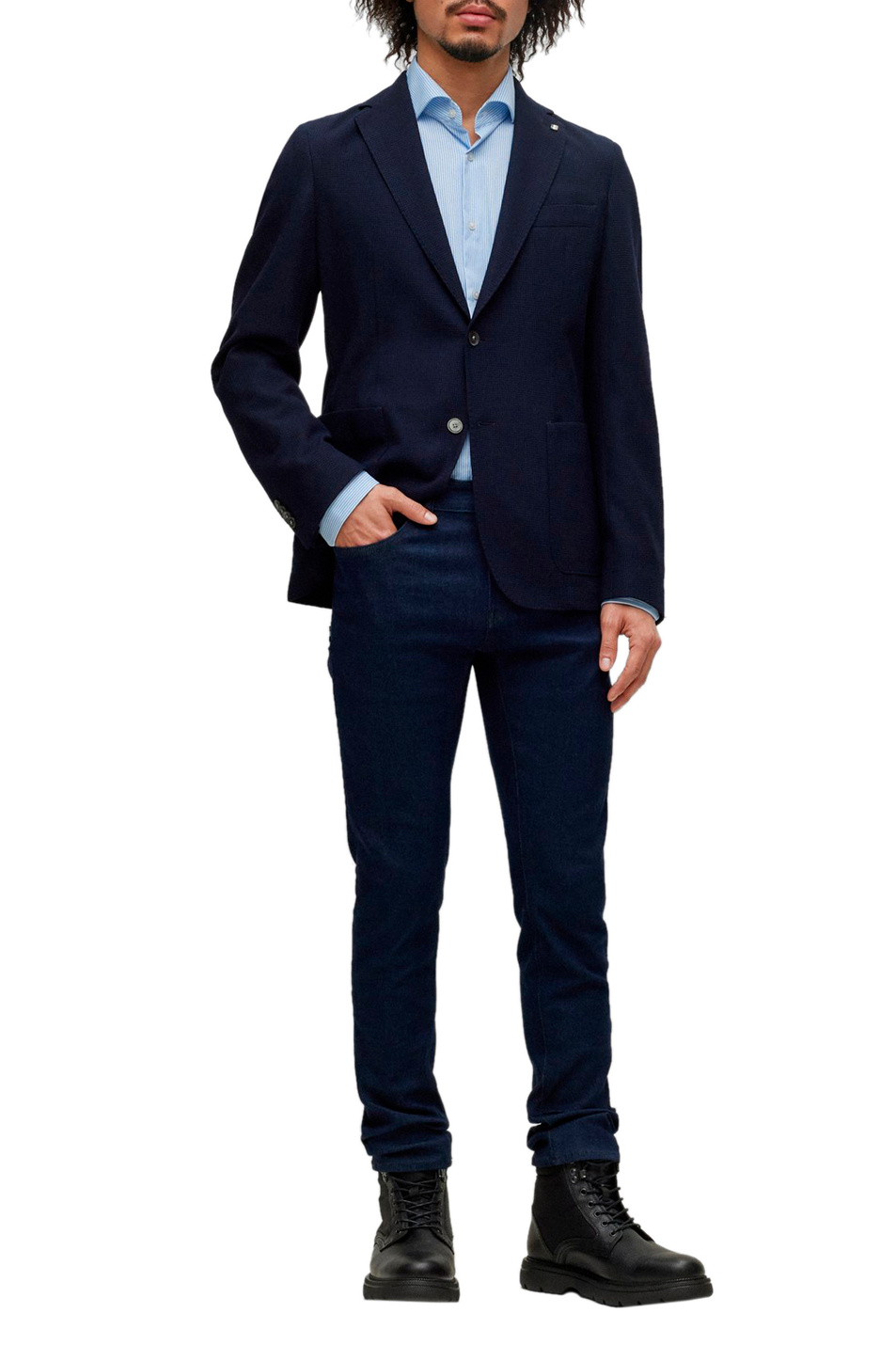 Мужской BOSS Пиджак однобортный с накладными карманами (цвет ), артикул 50484796 | Фото 2