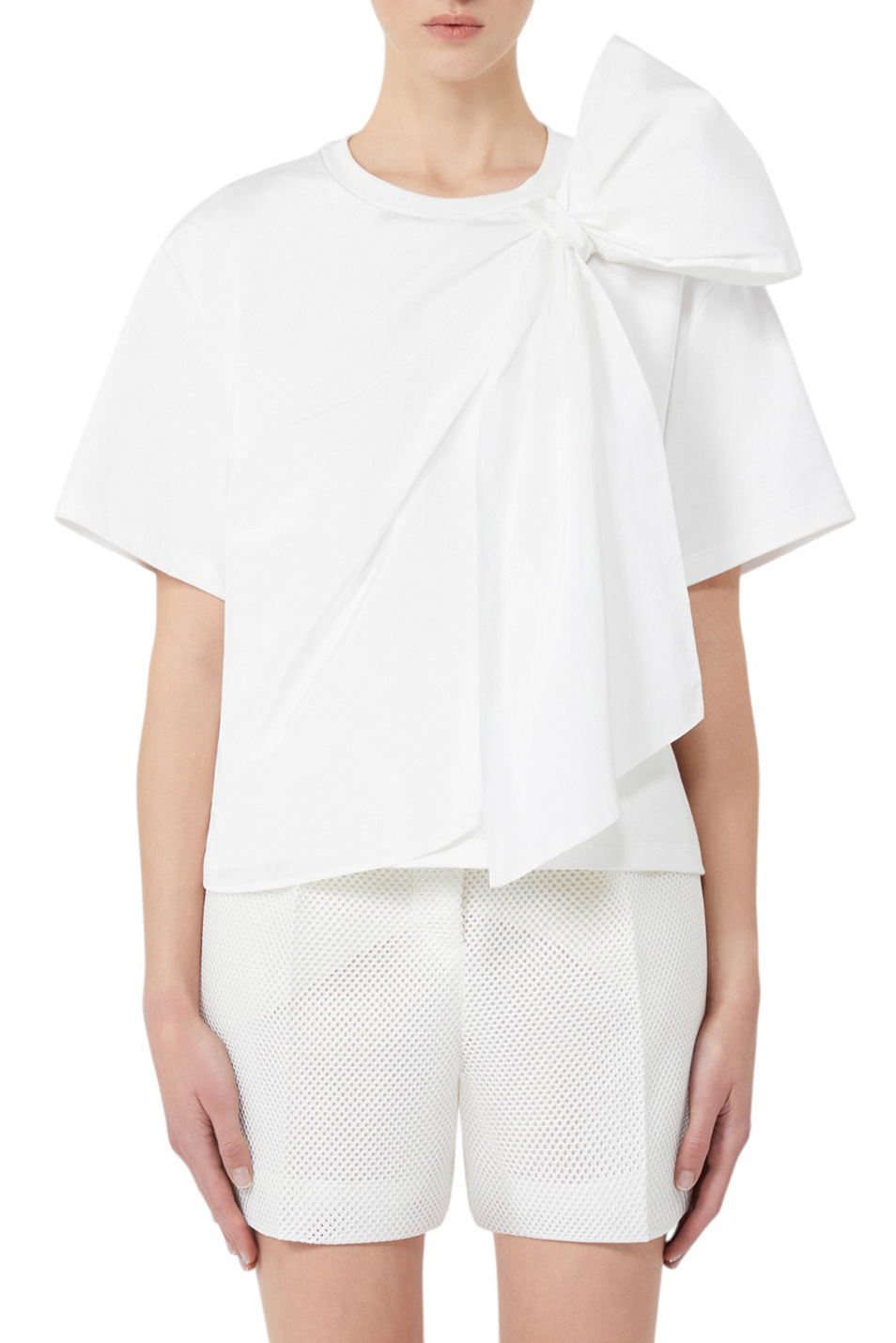Женский Max Mara Футболка COLLE с бантом (цвет ), артикул 2521946011 | Фото 3