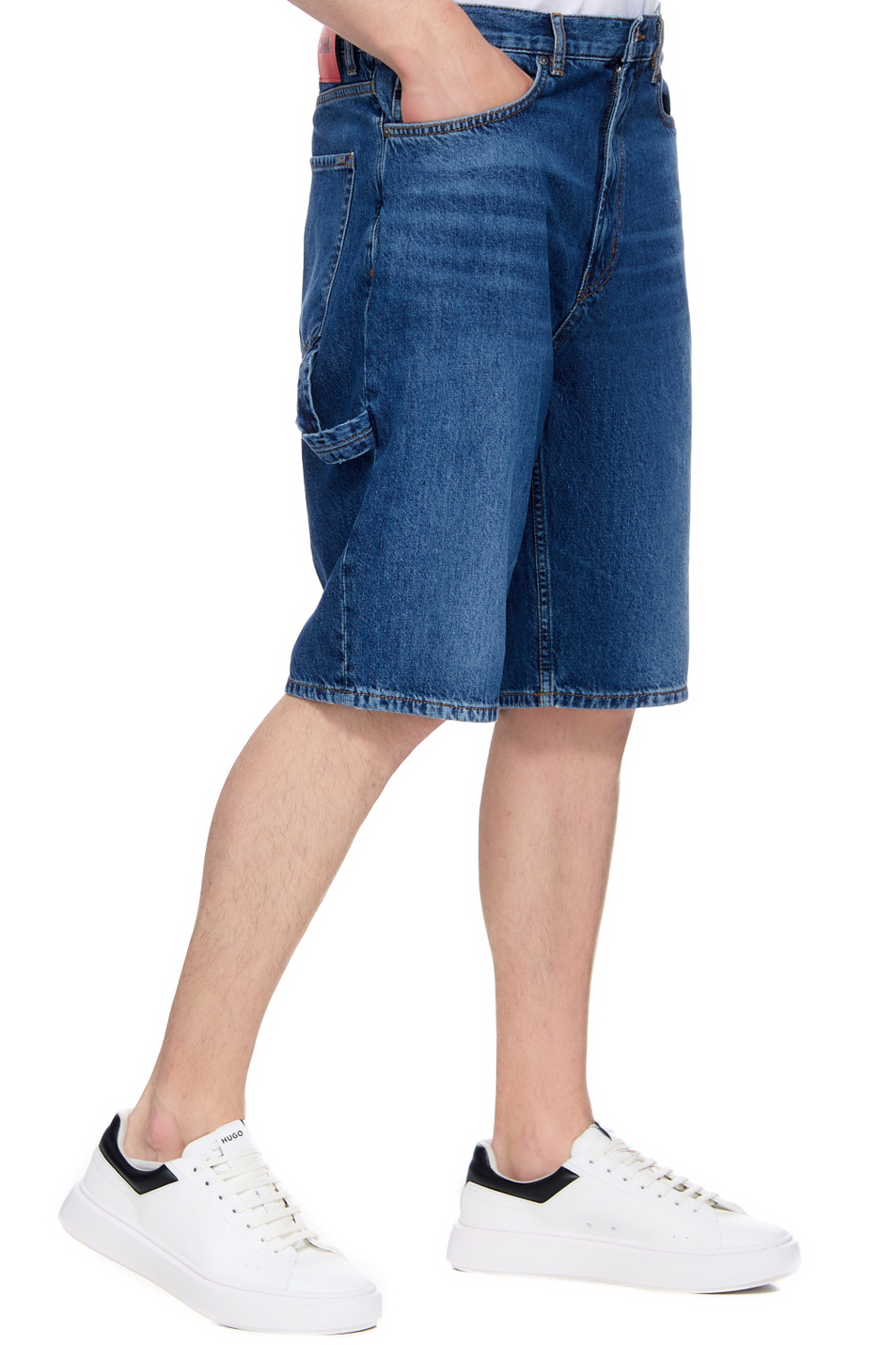 Мужской HUGO Шорты джинсовые из натурального хлопка (цвет ), артикул 50489985 | Фото 3
