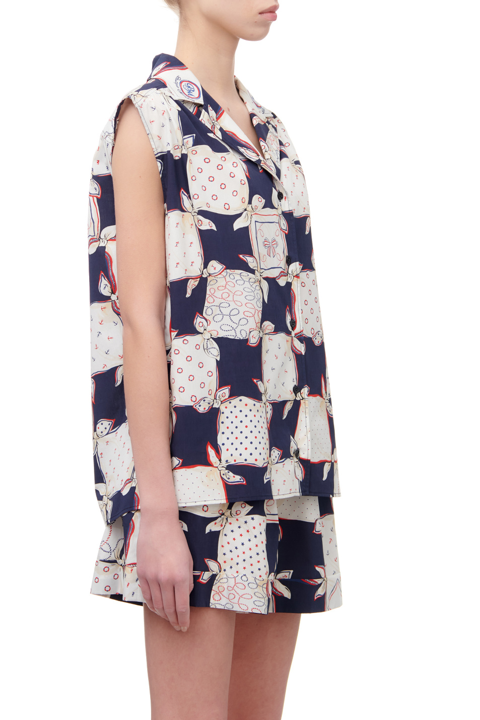 Женский Moschino Рубашка без рукавов из натурального хлопка (цвет ), артикул A0218-1155 | Фото 5