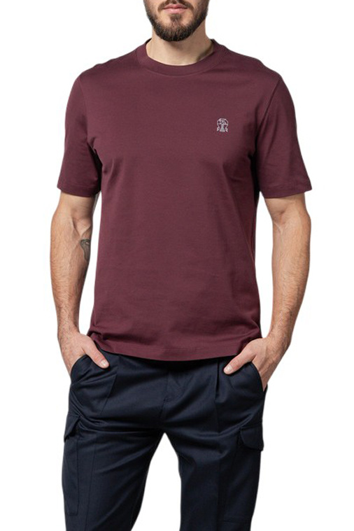 Мужской Brunello Cucinelli Футболка с логотипом (цвет ), артикул M0B138440 | Фото 3