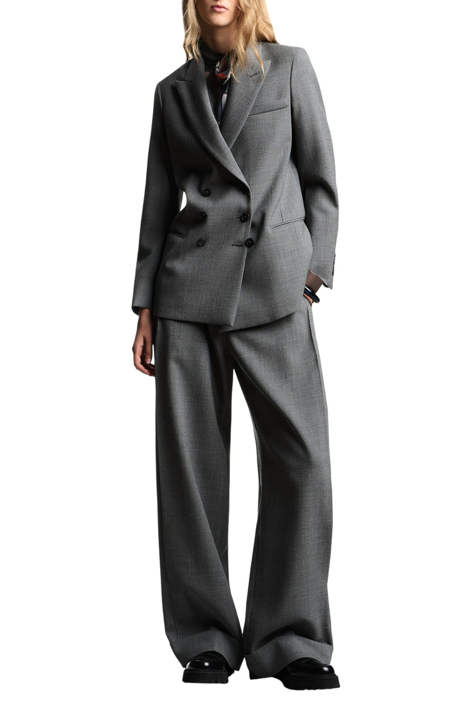 Женский Emporio Armani Пиджак двубортный из шерсти (цвет ), артикул EW003449-TE17036 | Фото 2
