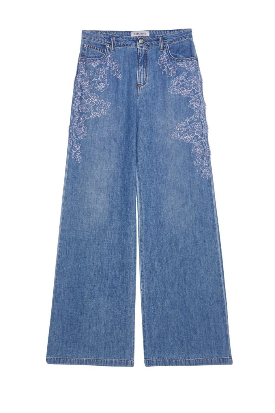 Женский Ermanno Firenze Джинсы с вышивкой (цвет ), артикул D48EP040REJ4 | Фото 1