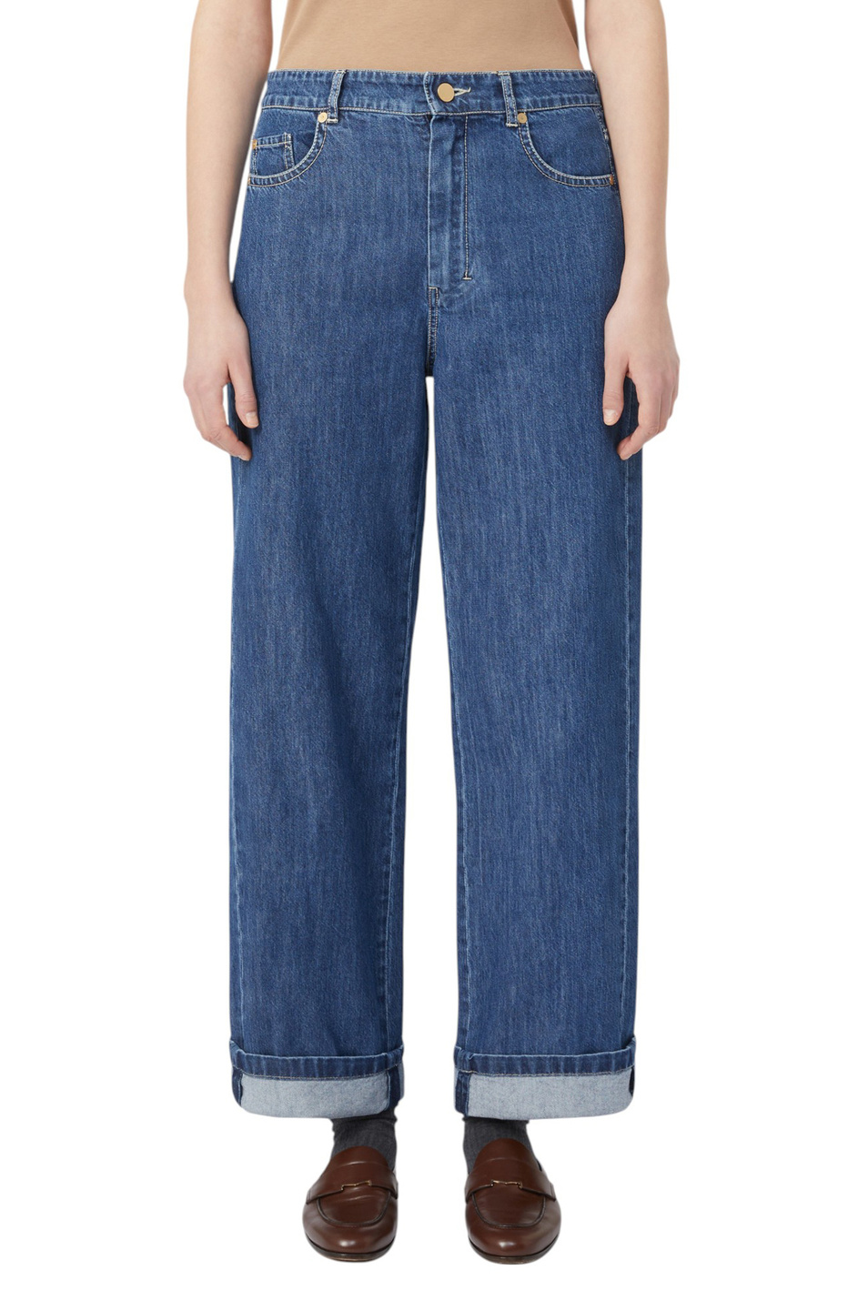 Женский Max Mara Джинсы ELES из хлопка (цвет ), артикул 2529186031 | Фото 3