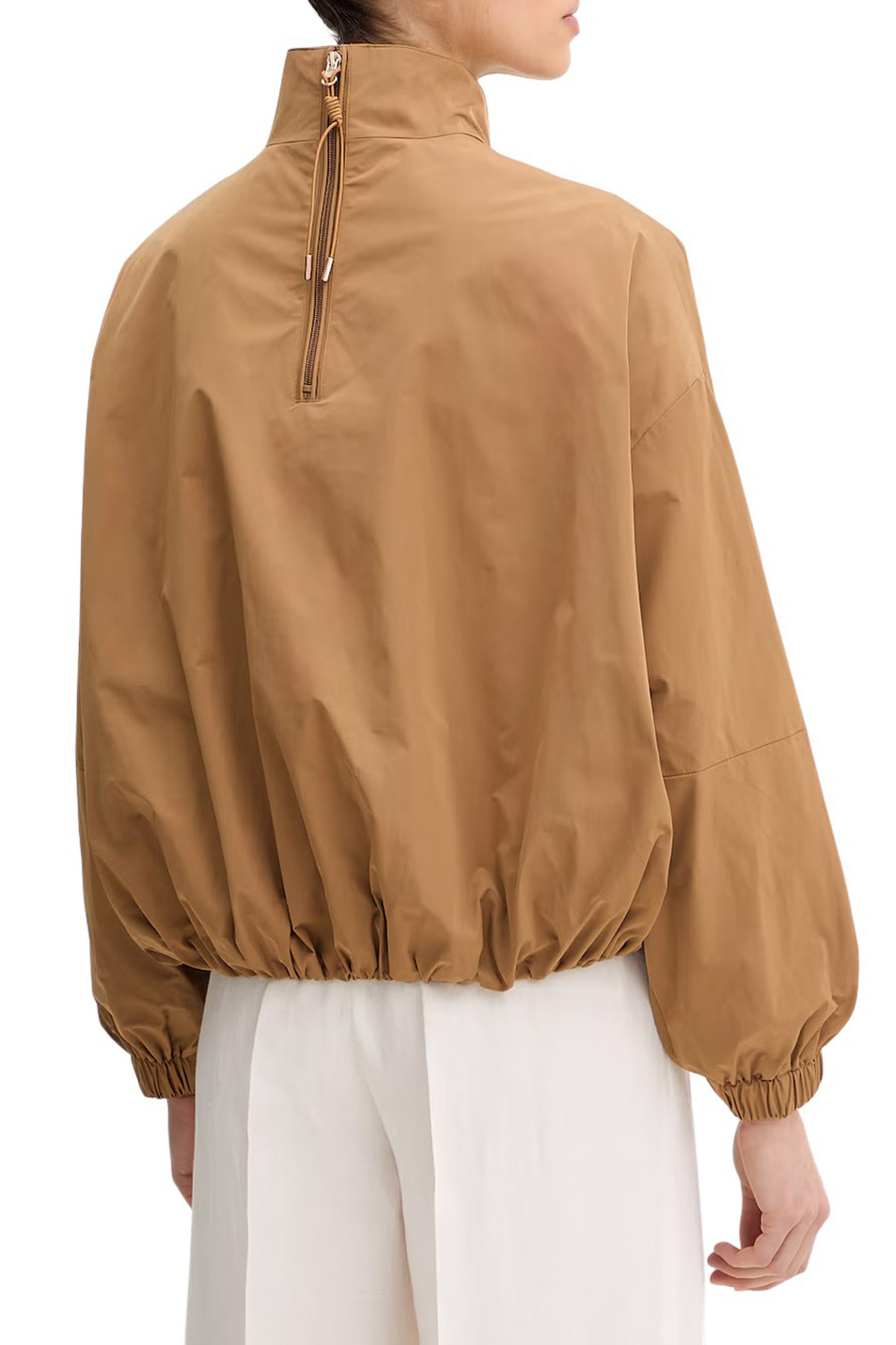 Бомбер однотонный|Основной цвет:Коричневый Женский Ermanno Firenze Бомбер однотонный (цвет ), артикул D48ED014EU2 | Фото 4