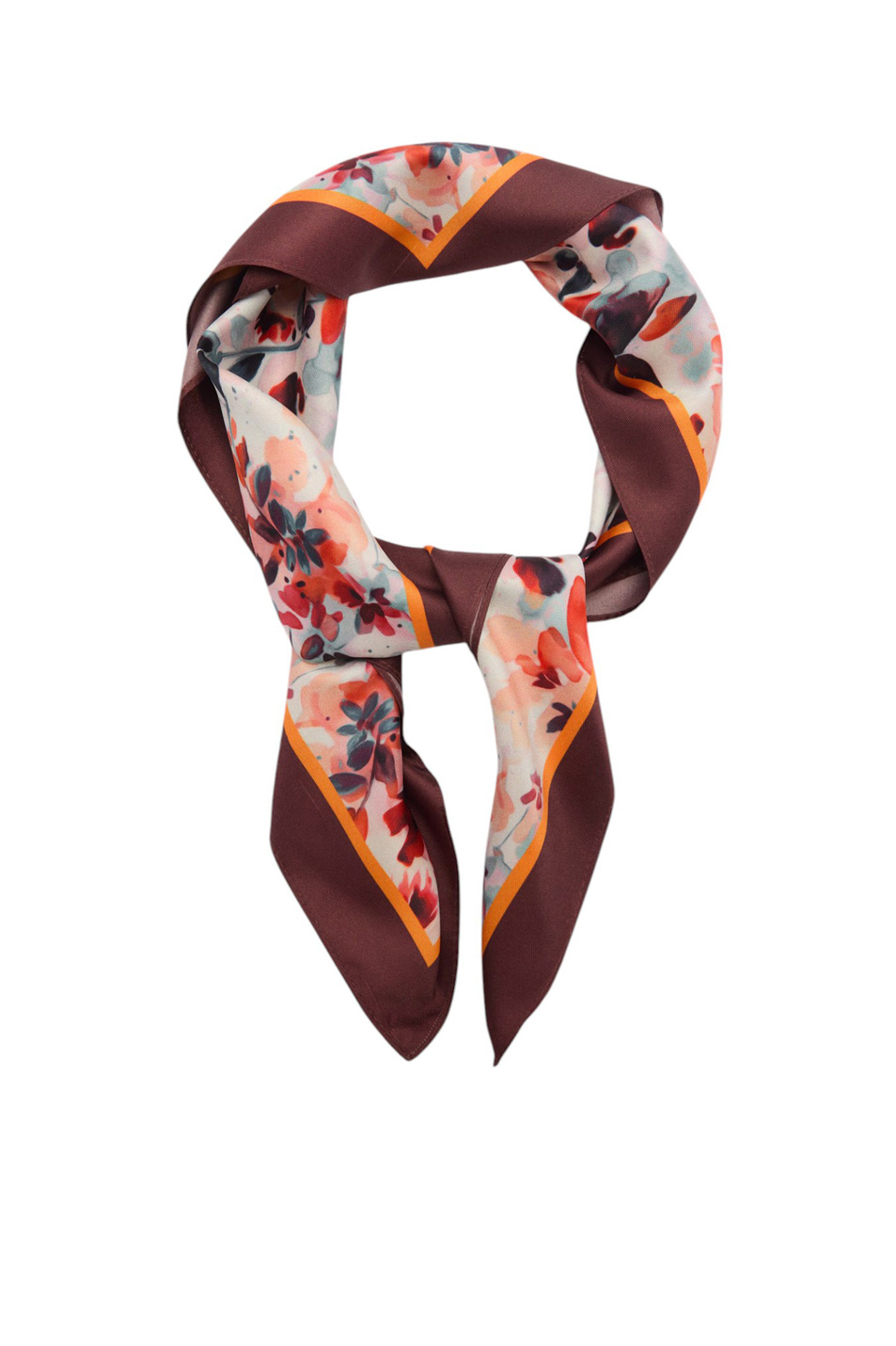 Женский Mango Платок MEADOW из атласа (цвет ), артикул 87020259 | Фото 2