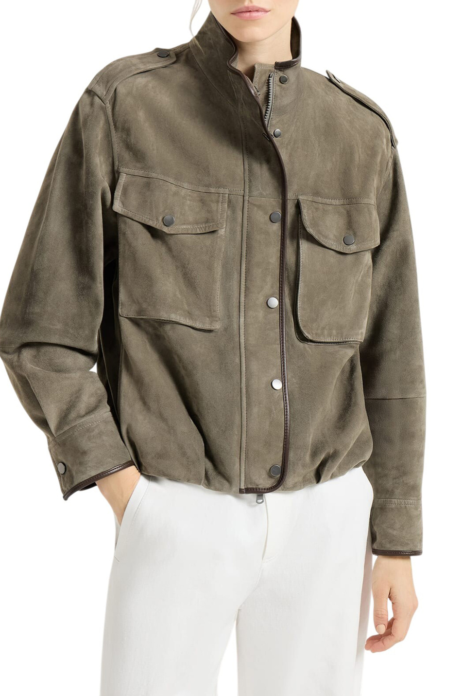 Женский Brunello Cucinelli Куртка из натуральной замши (цвет ), артикул MPCAI7787 | Фото 3