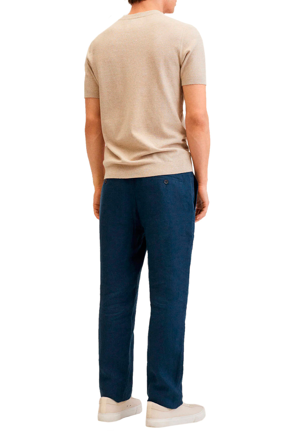 Мужской Mango Man Льняные брюки OYSTER (цвет ), артикул 27005902 | Фото 4