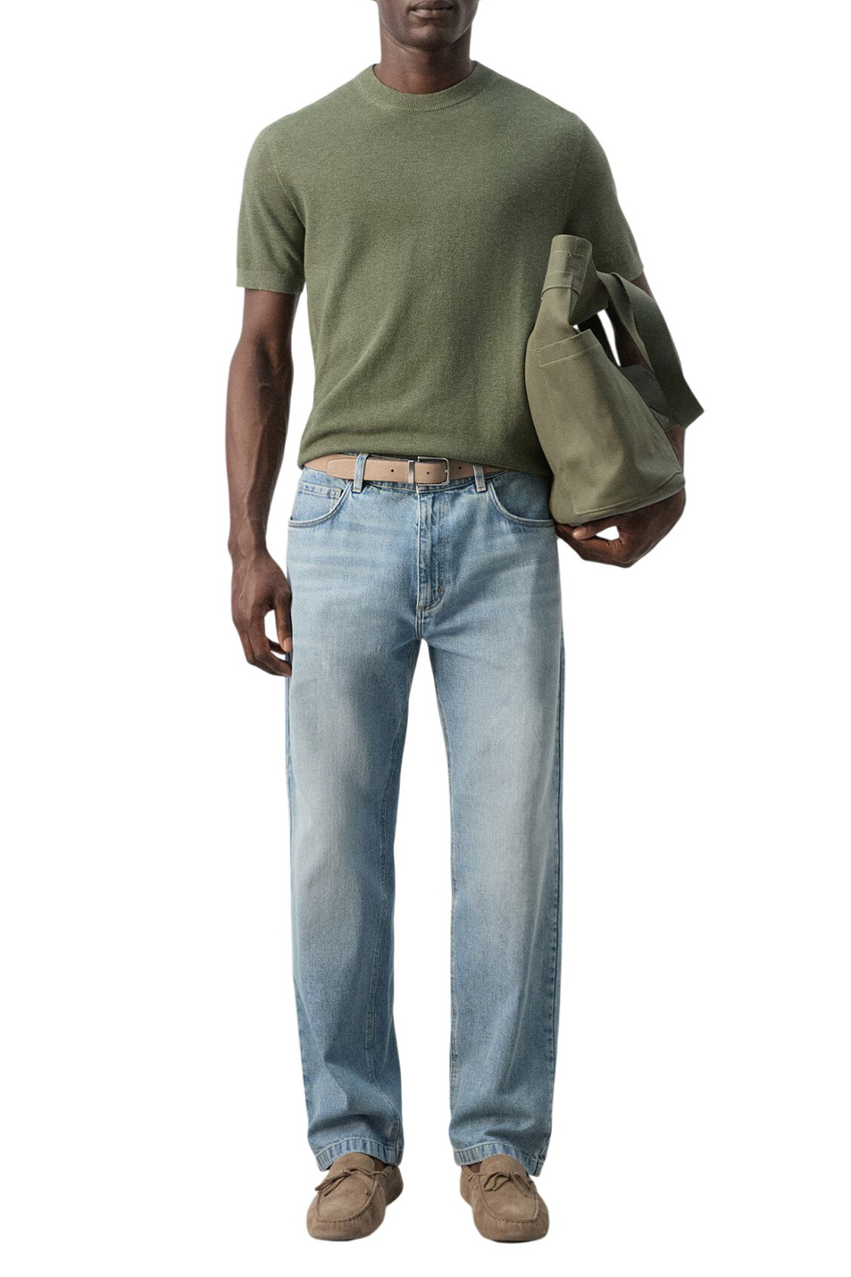 Мужской Mango Man Футболка ANDREW из смесового хлопка (цвет ), артикул 27095938 | Фото 2