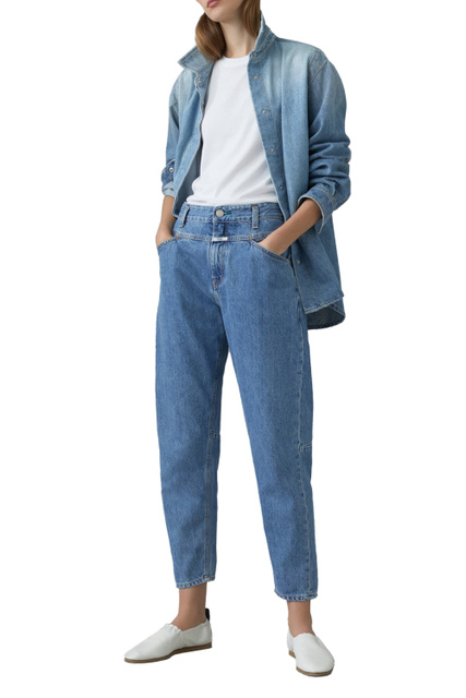 Укороченные джинсы|Основной цвет:Синий|Артикул:C91220-15L-6M | Фото 2