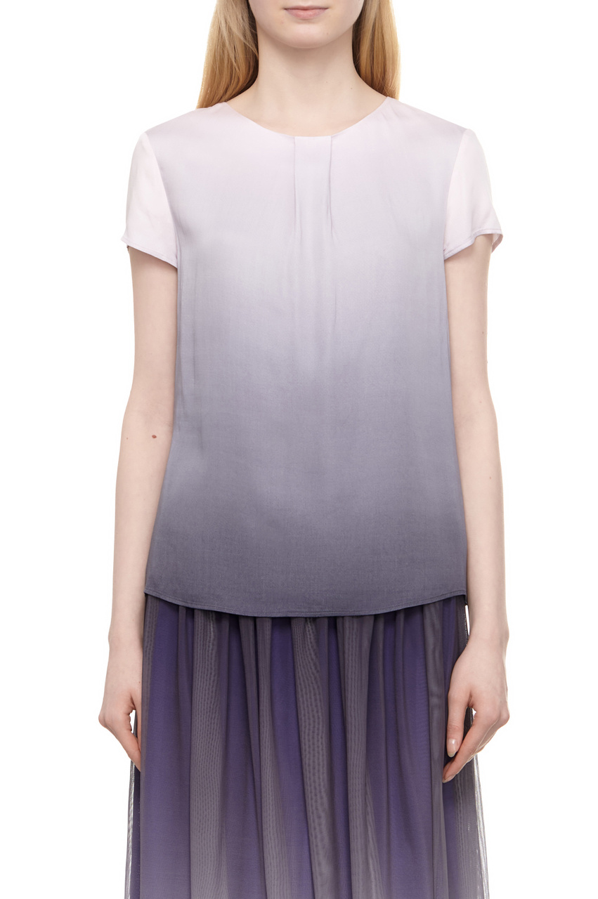 Блузка с принтом|Основной цвет:Фиолетовый|Артикул:560353-11029 | Фото 1