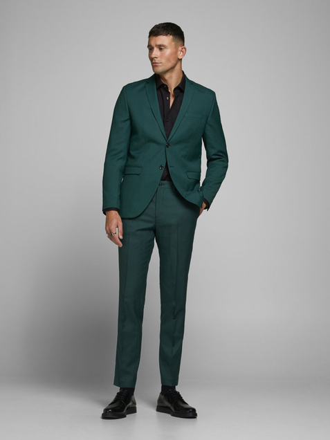 Jack & Jones Зауженные костюмные брюки (Зеленый цвет), артикул 12141112 | Фото 2