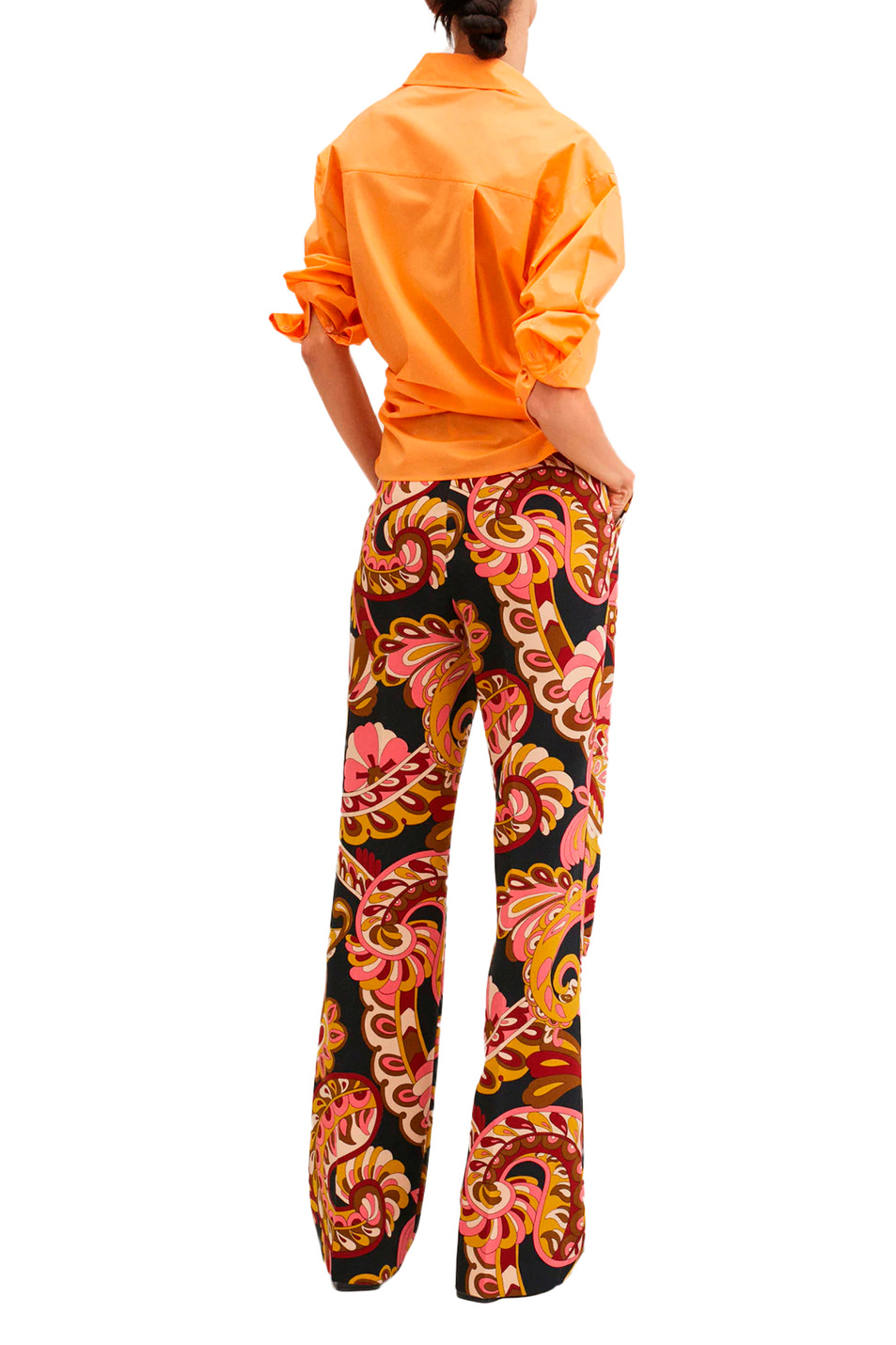 Женский Mango Брюки прямого кроя HAILEY с завышенной талией (цвет ), артикул 27851152 | Фото 4