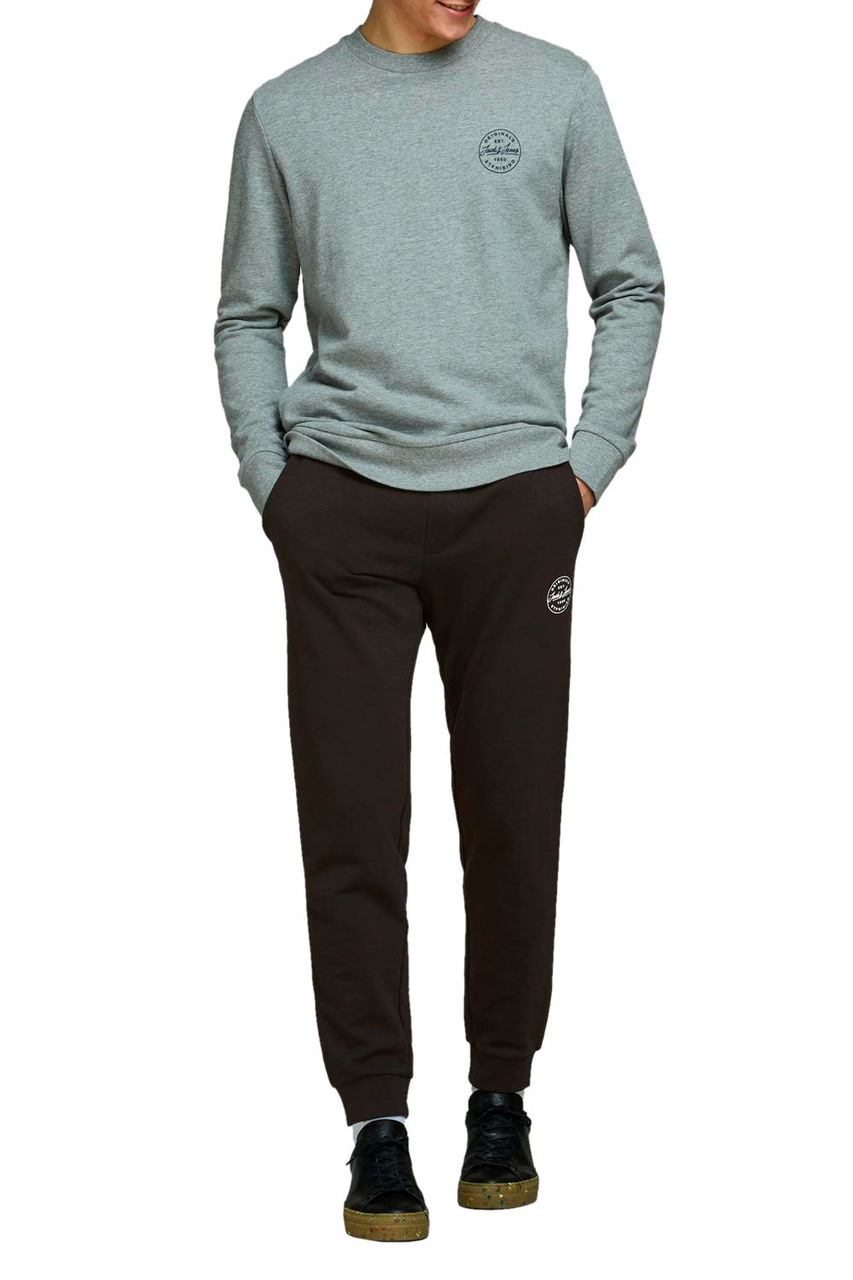 Спортивные брюки GORDON из натурального хлопка|Основной цвет:Черный|Артикул:12165322 | Фото 1