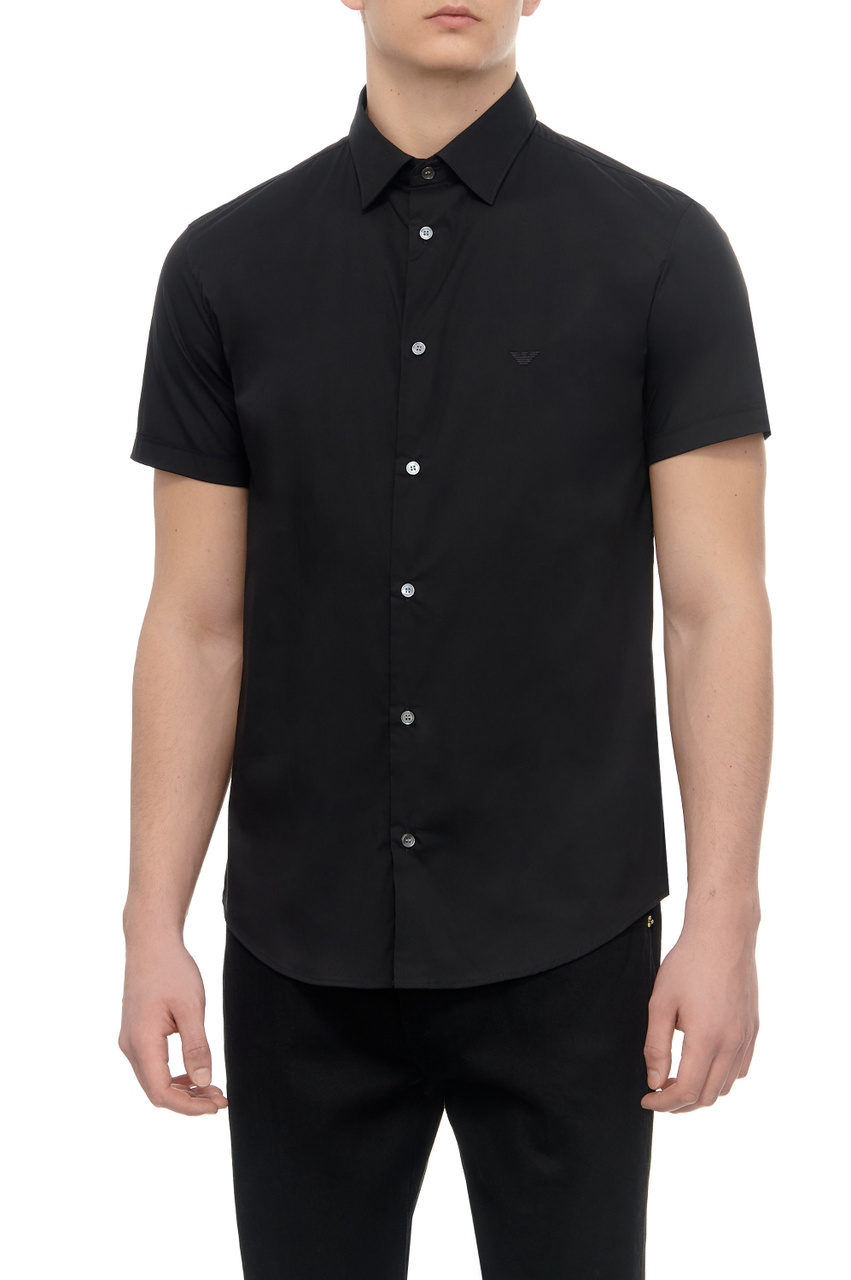 Рубашка с короткими рукавами|Основной цвет:Черный|Артикул:8N1C91-1NI9Z | Фото 1