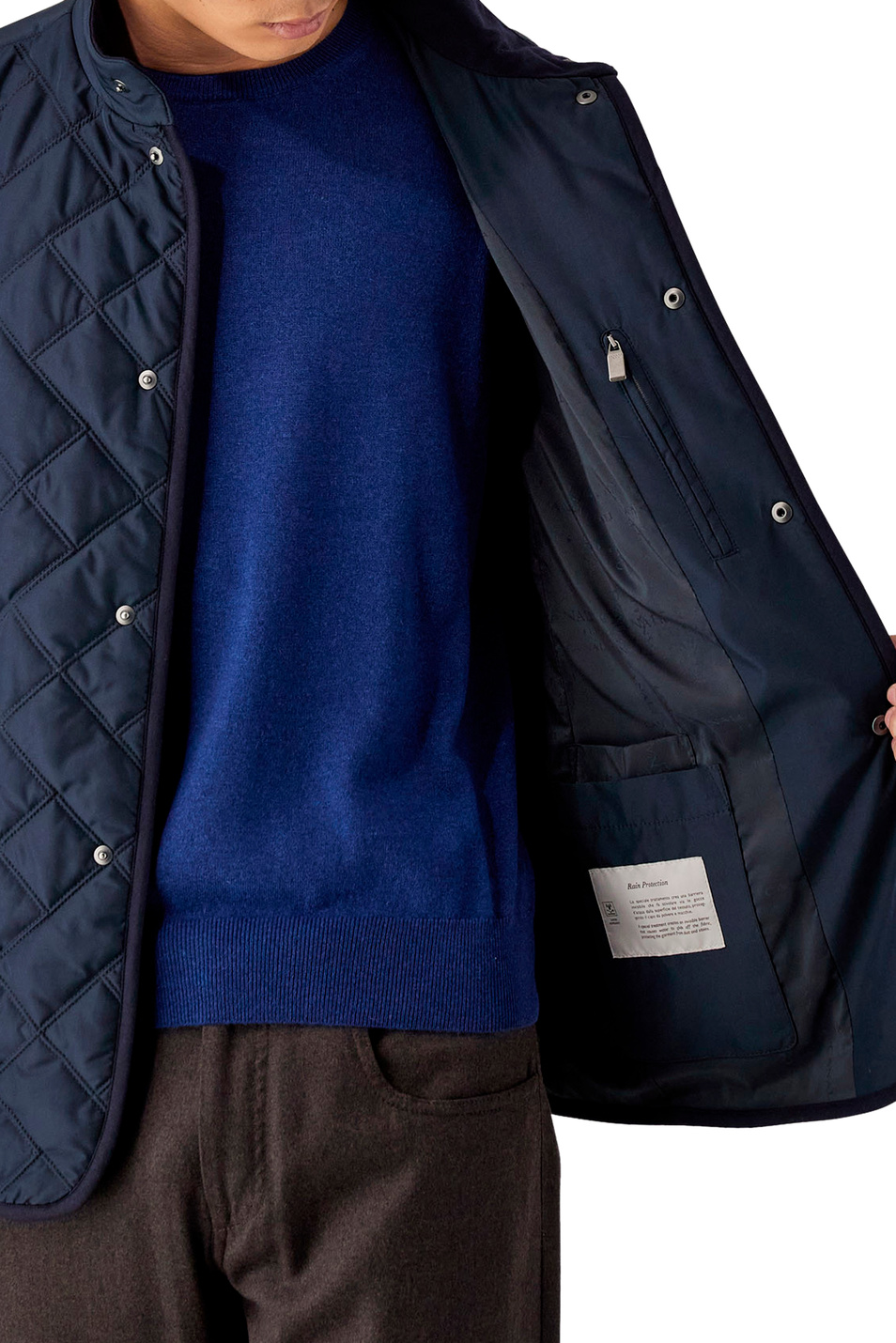 Canali Стеганая куртка из водоотталкивающего материала (цвет ), артикул O30369SG01121 | Фото 4