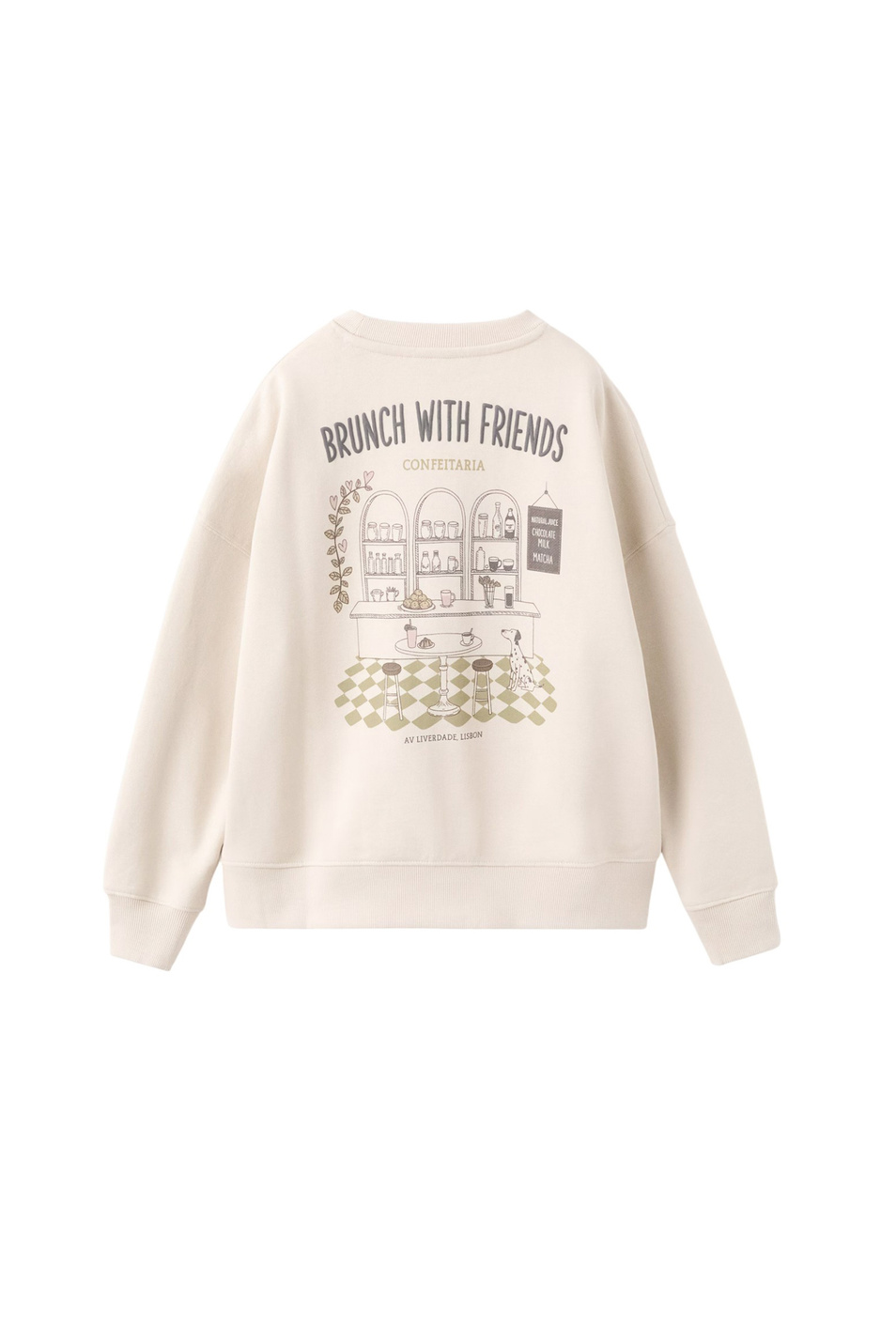 Девочкам Mango Kids Свитшот PORTUSET с принтом (цвет ), артикул 27023714 | Фото 2