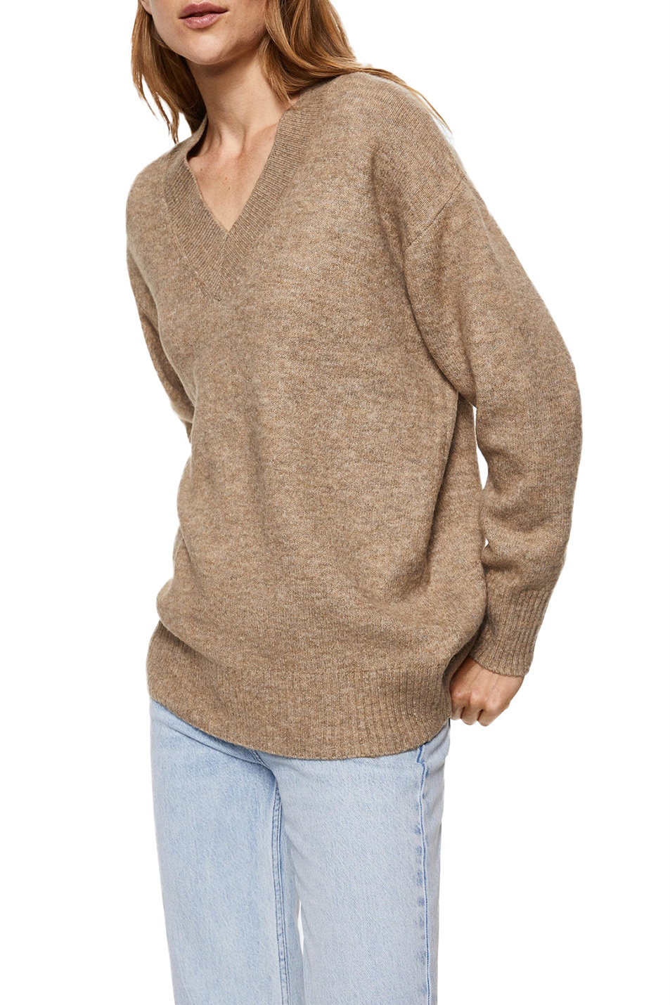 Женский Mango Пуловер TALDORAV с V-образным вырезом (цвет ), артикул 37057714 | Фото 3