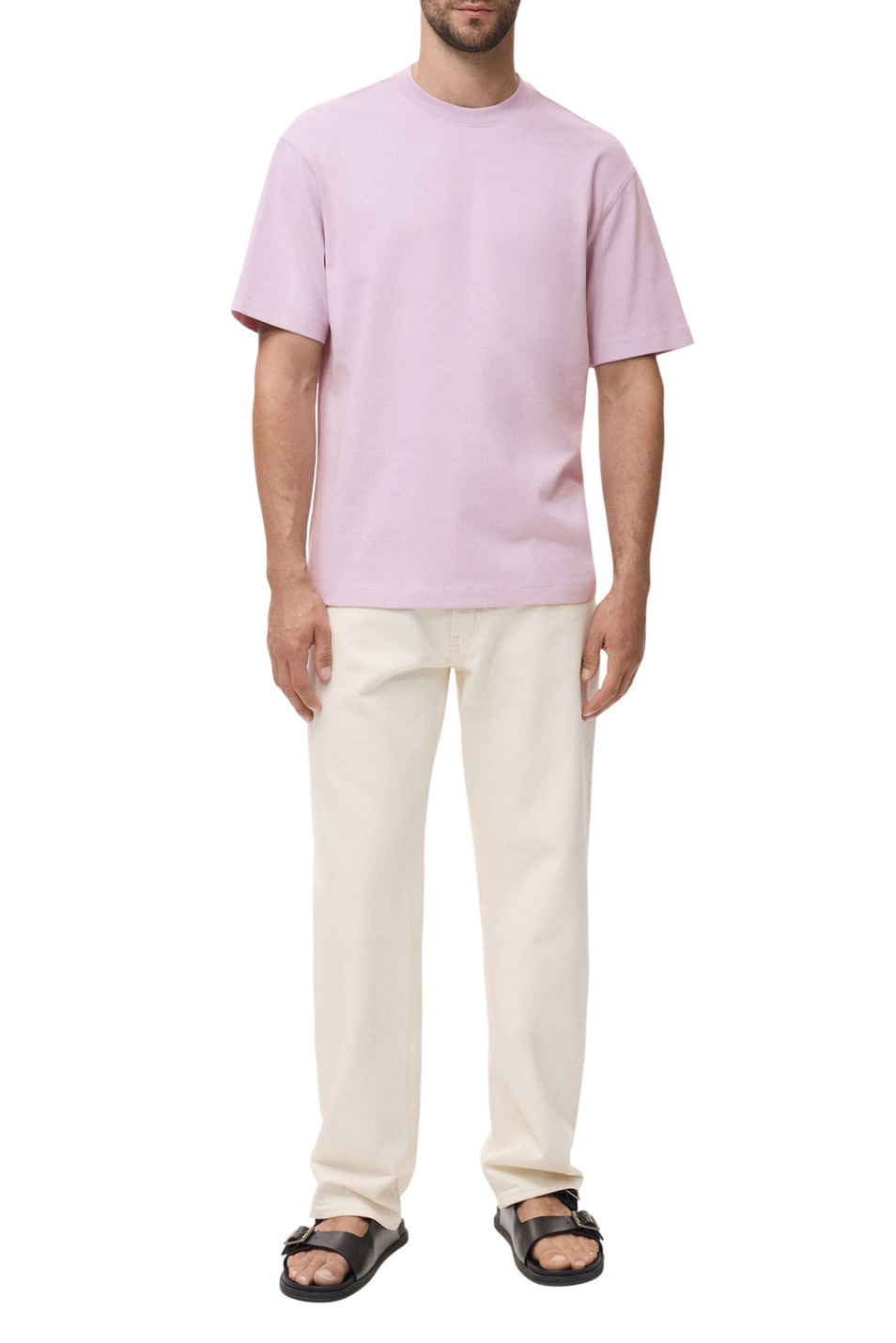 Футболка ANOUK свободного кроя|Основной цвет:Розовый Мужской Mango Man Футболка ANOUK свободного кроя (цвет ), артикул 17011240 | Фото 2