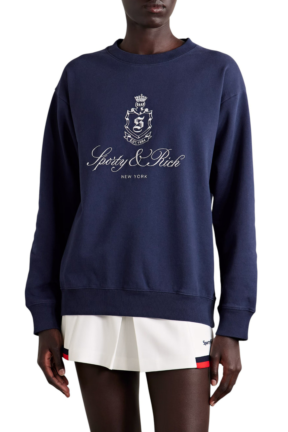 Женский Sporty & Rich Свитшот Vendome Embroidered с логотипом (цвет ), артикул ST071602231BL106 | Фото 3