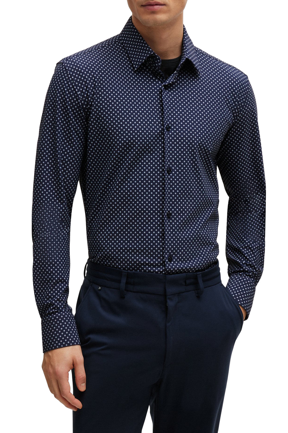 Мужской BOSS Рубашка приталенного кроя с принтом (цвет ), артикул 50513421 | Фото 3
