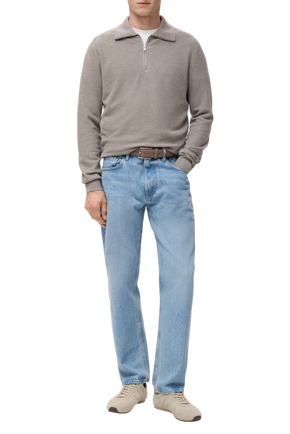 Мужской Mango Man Джемпер TENP с воротником на молнии (цвет ), артикул 27041282 | Фото 2