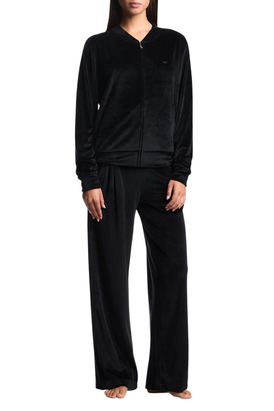 Костюм спортивный однотонный|Основной цвет:Черный Женский Emporio Armani Костюм спортивный однотонный (цвет ), артикул EW001968-AF15366 | Фото 2