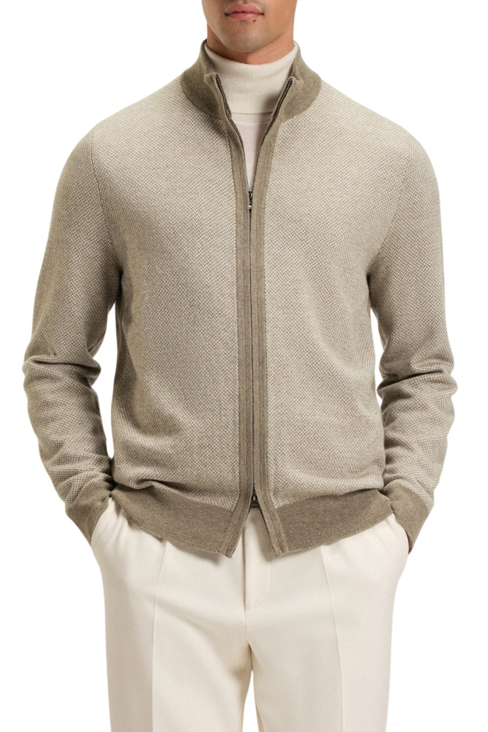 Мужской BOSS Кардиган H-Heterno из смесовой шерсти (цвет ), артикул 50549950 | Фото 3