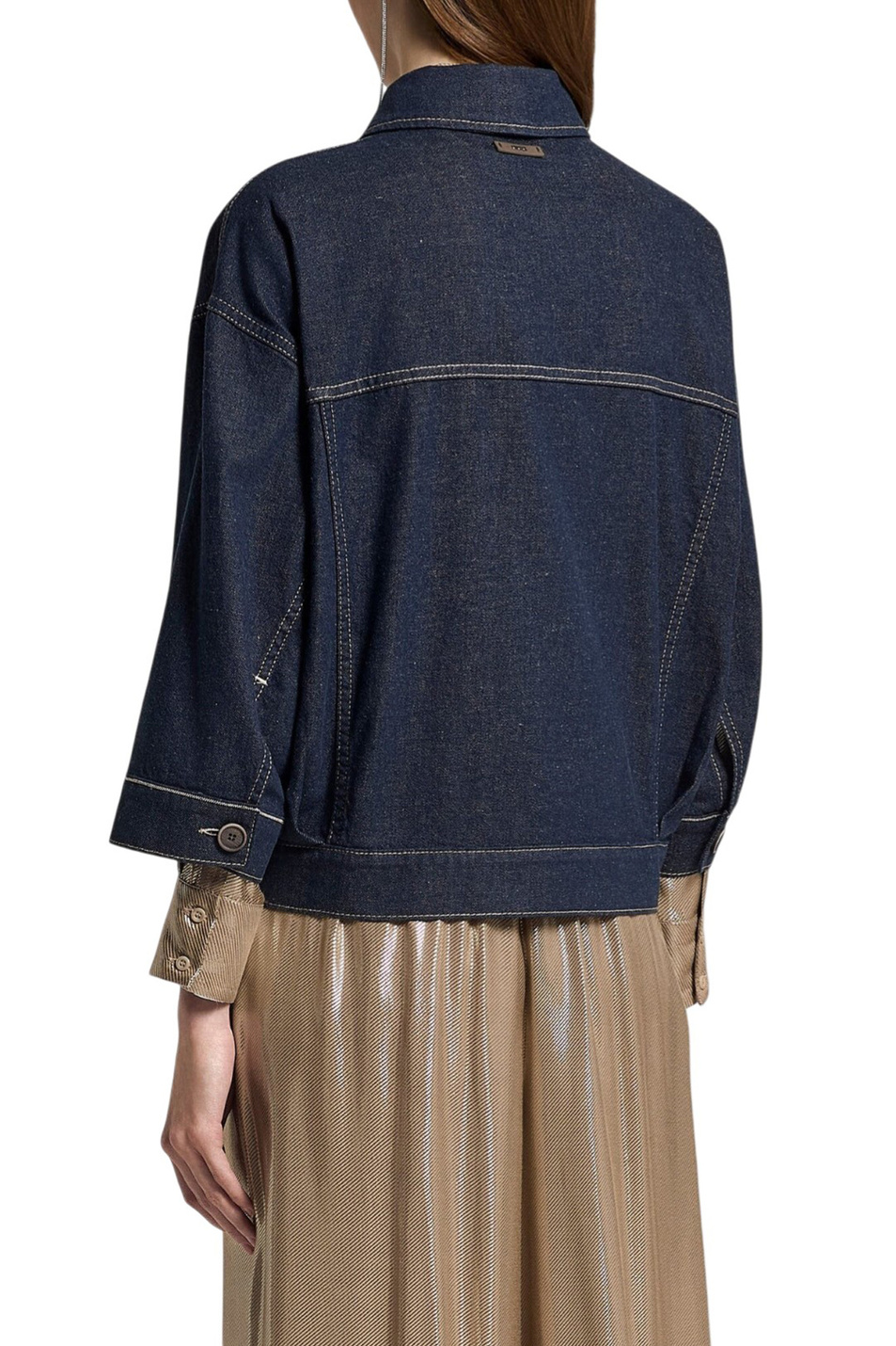 Женский Peserico Куртка джинсовая из хлопка и льна (цвет ), артикул S21559L12-07934 | Фото 5