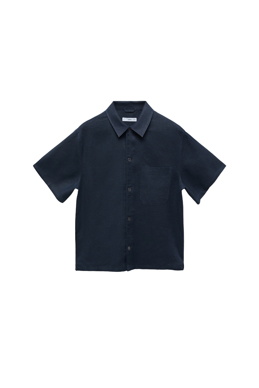 Рубашка AMALFI из чистого льна|Основной цвет:Синий|Артикул:67077688 | Фото 1