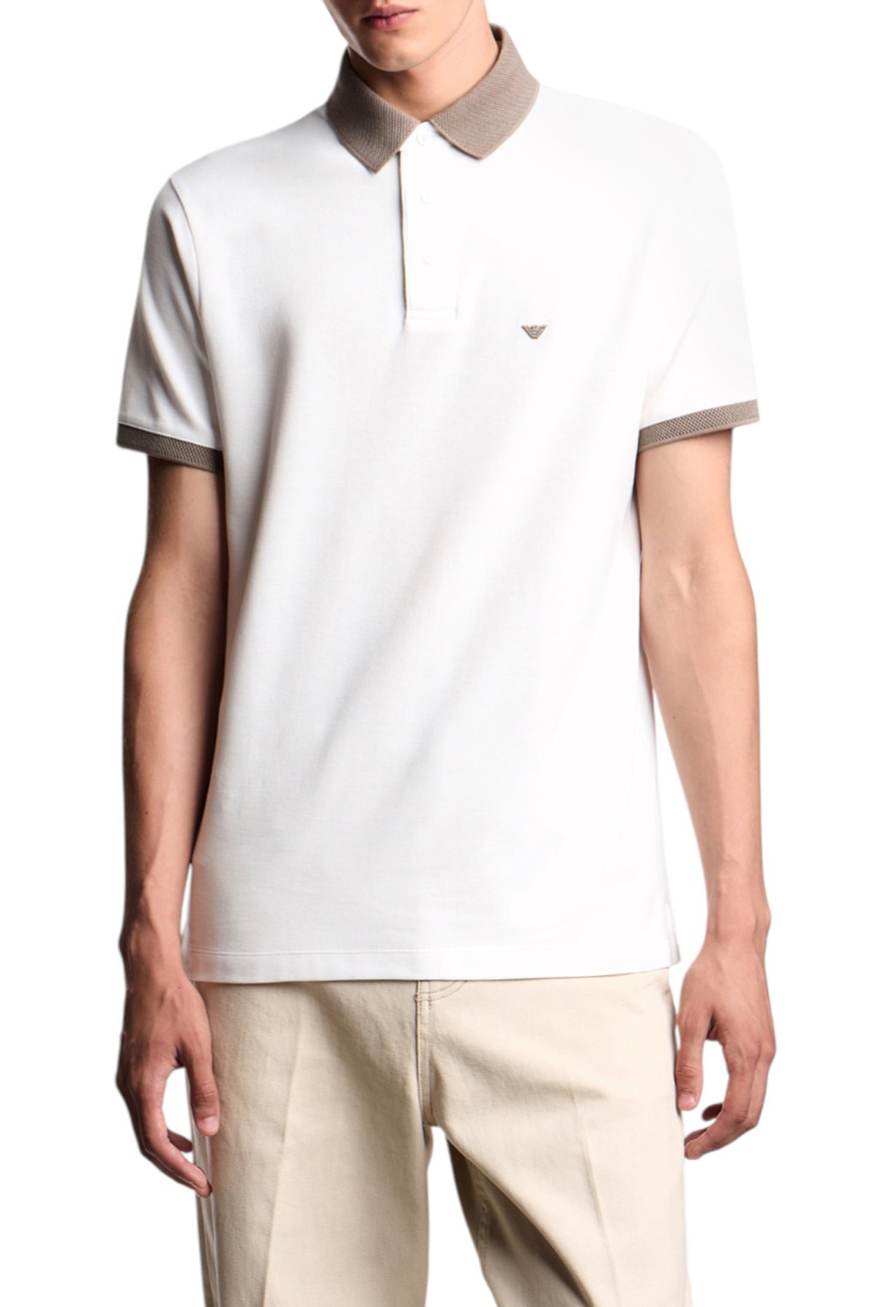 Мужской Emporio Armani Поло из хлопка (цвет ), артикул EM002998-AF10497 | Фото 3