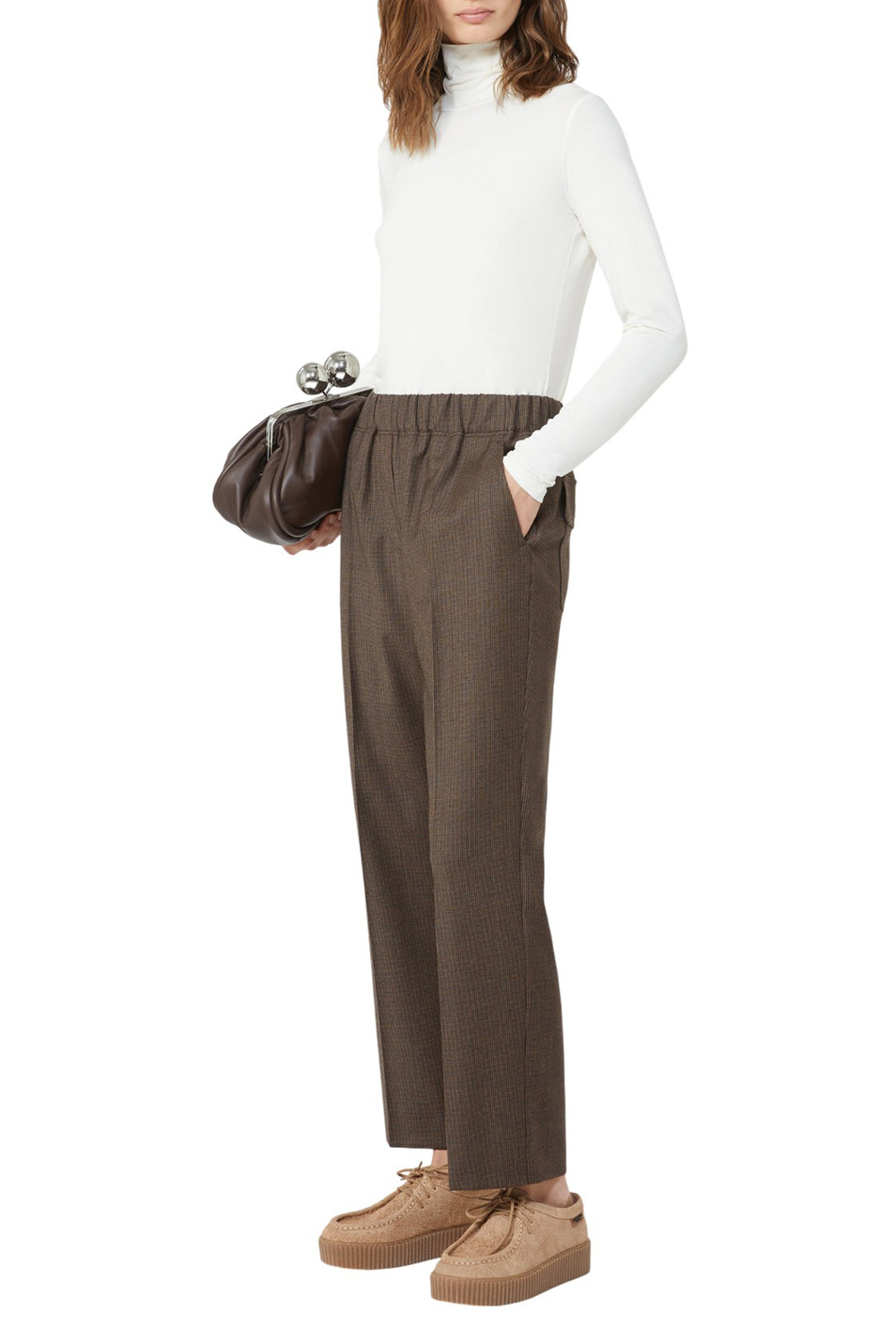 Женский Weekend Max Mara Брюки HATELEY из эластичной шерсти (цвет ), артикул 2525136022 | Фото 2