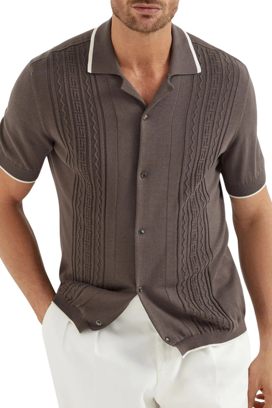 Мужской Brunello Cucinelli Рубашка трикотажная (цвет ), артикул M29203415 | Фото 3