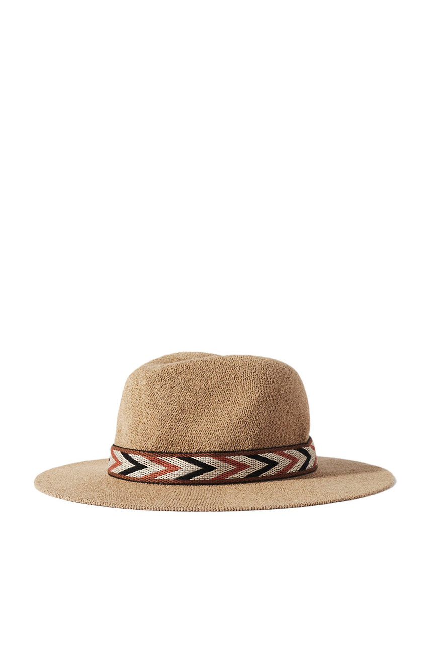Шляпа с лентой|Основной цвет:Коричневый|Артикул:211344 | Фото 1