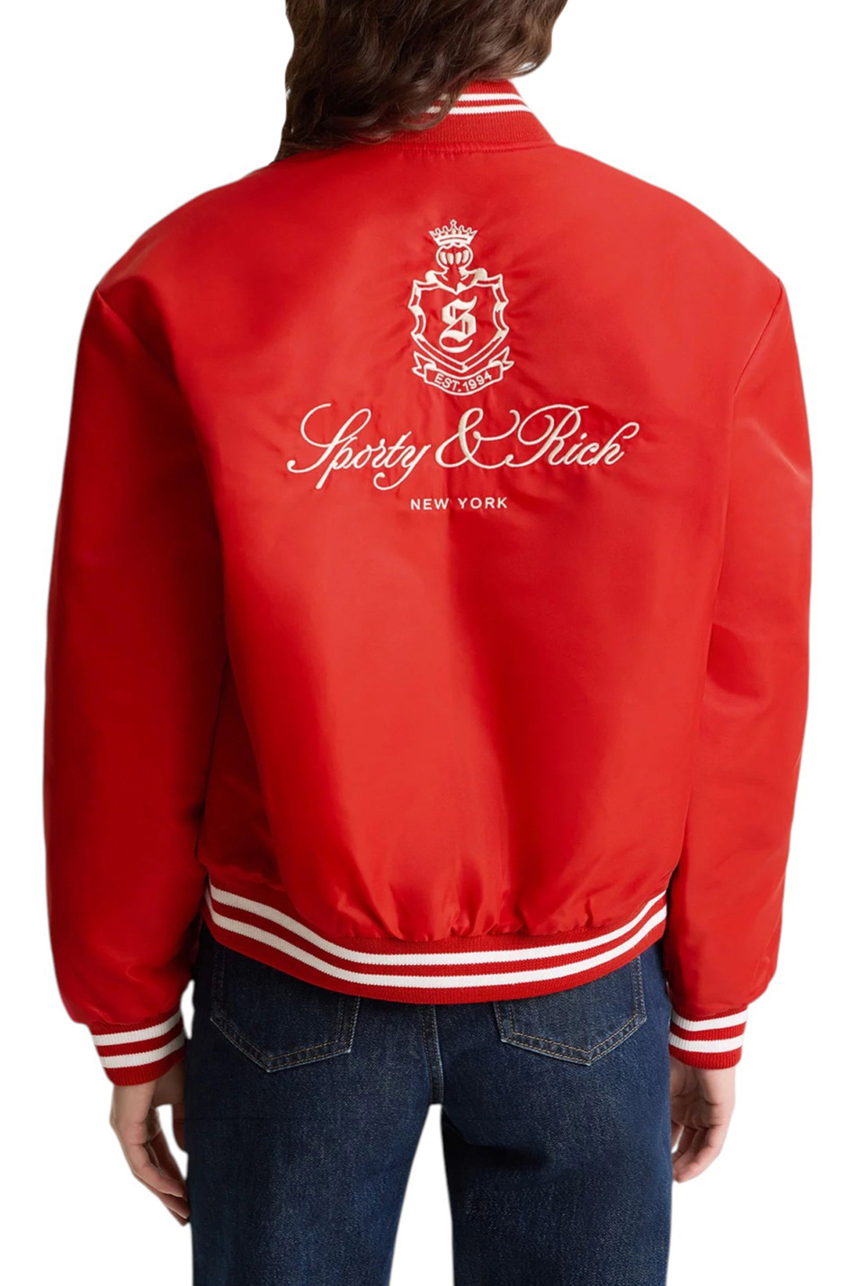 Женский Sporty & Rich Бомбер Vendome с логотипом (цвет ), артикул OW030602231RE34 | Фото 5