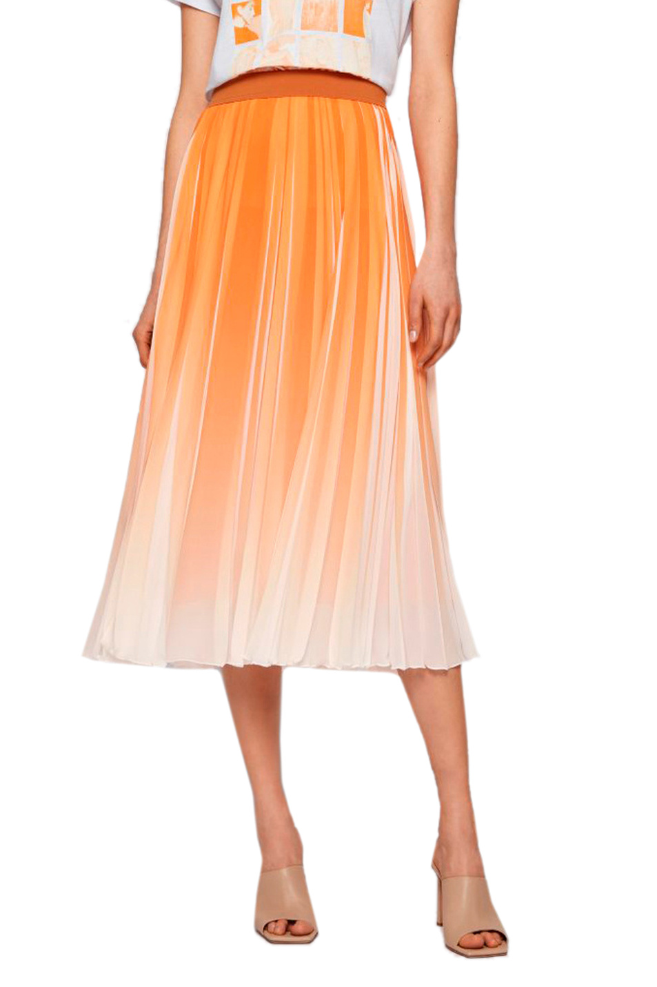 Женский BOSS Плиссированная юбка из шифона (цвет ), артикул 50447599 | Фото 3