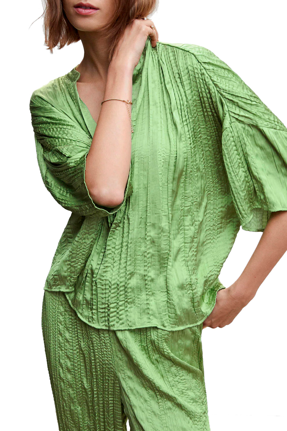 Женский Mango Блузка плиссированная ROMI (цвет ), артикул 47085849 | Фото 3