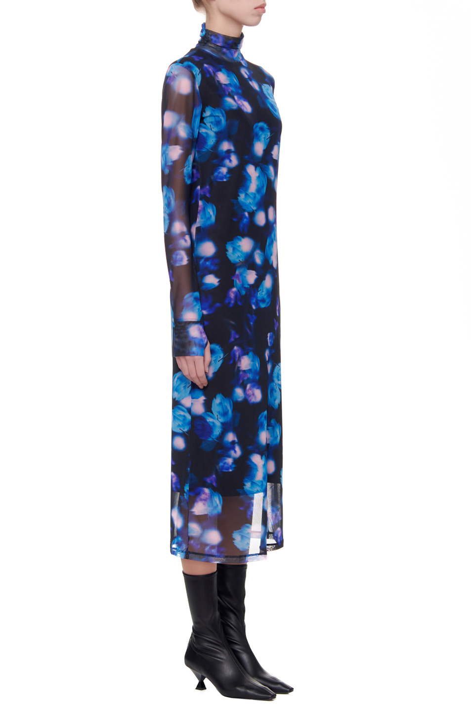 HUGO Платье с высоким воротником и прозрачными рукавами (цвет ), артикул 50461719 | Фото 4
