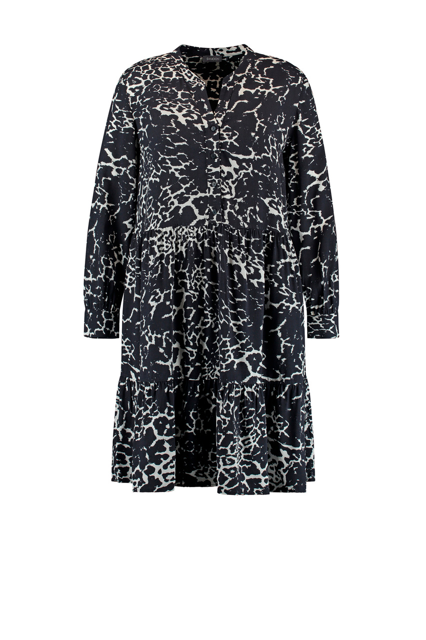 Платье из вискозы с принтом|Основной цвет:Синий|Артикул:980997-29143 | Фото 1