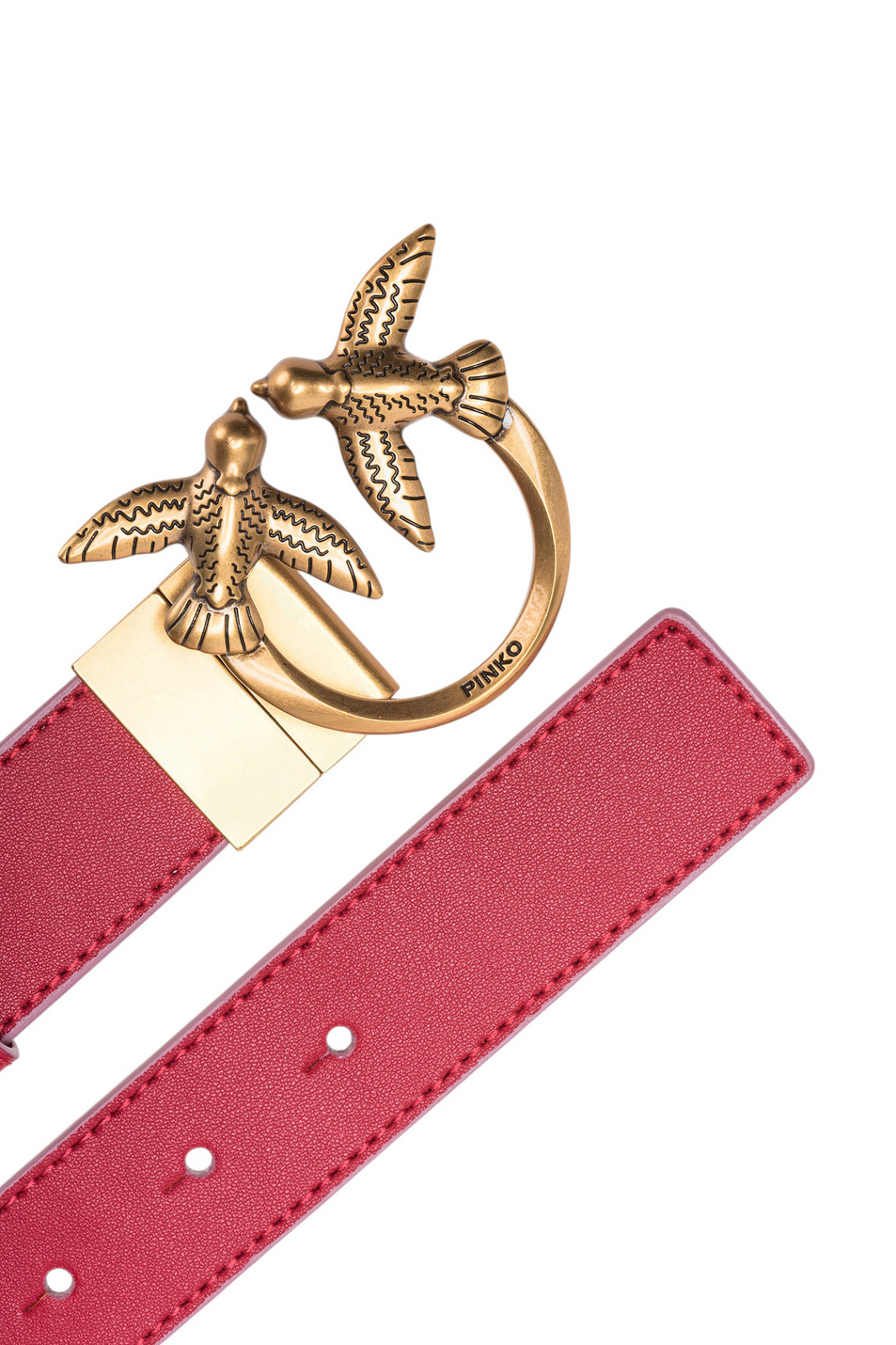 Женский Pinko Ремень LOVE BERRY двусторонний из натуральной кожи (цвет ), артикул 100125A1Z6 | Фото 3