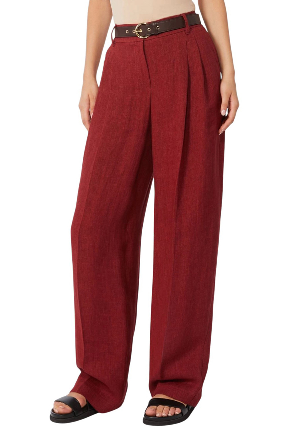 Брюки SUMERO из льна|Основной цвет:Красный Женский Max Mara Брюки SUMERO из льна (цвет ), артикул 2616131032 | Фото 3