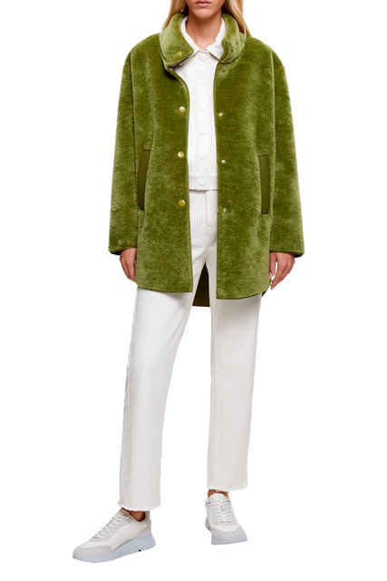 Пальто из искусственного меха|Основной цвет:Зеленый|Артикул:201105 | Фото 2