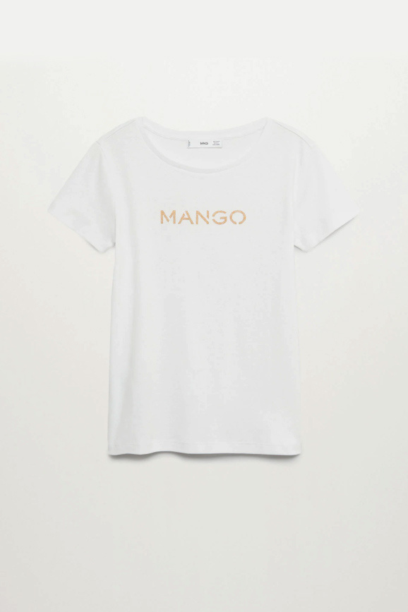 Mango Футболка PSMANGO из органического хлопка с логотипом (цвет ), артикул 87000557 | Фото 1